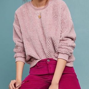 Fuzzy Anthropologie sweater